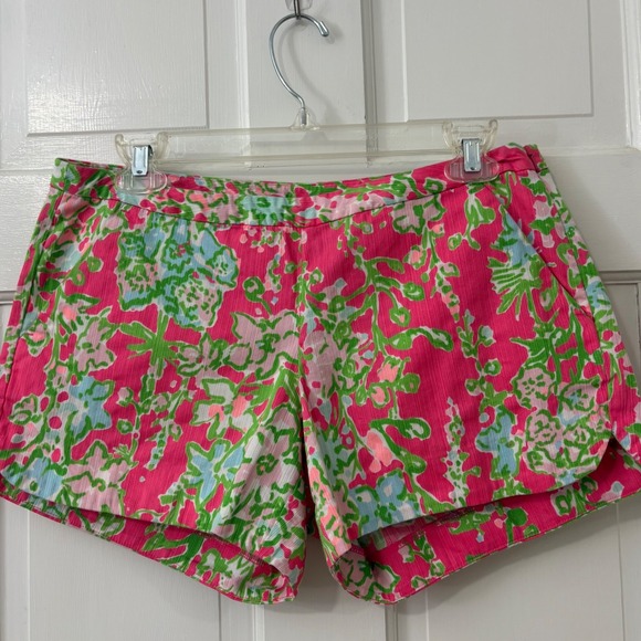 Lilly Pulitzer Pants - Lilly Pulitzer Adie Shorts 4 Flamingo Pink Southern Charm Resort Beach Preppy